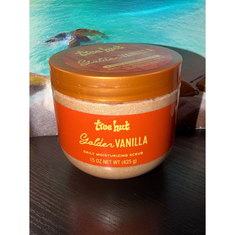 Tree Hut Golder Vanilla Daily Moisturizing Scrub 15 oz Sandalwood Coconut New